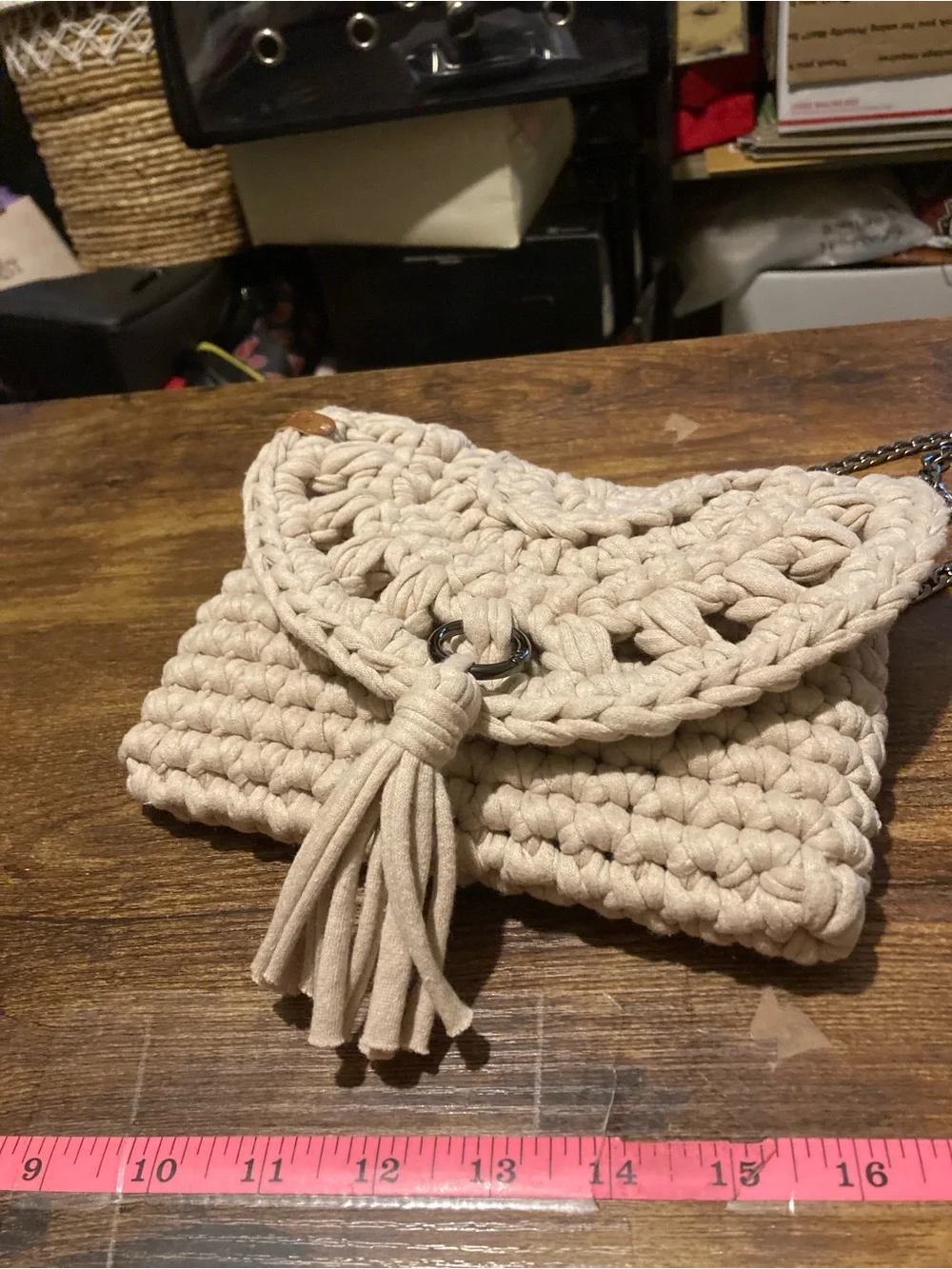 Hand made crocheted purse